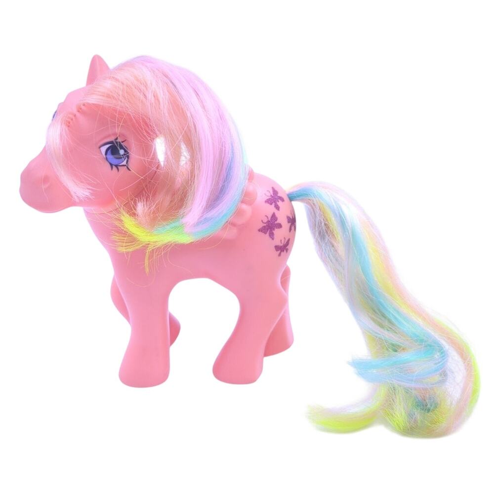 Hasbro My Little Pony G1 Flutterbye Flutter Pony Pink Rainbow Hair Vintage 1984